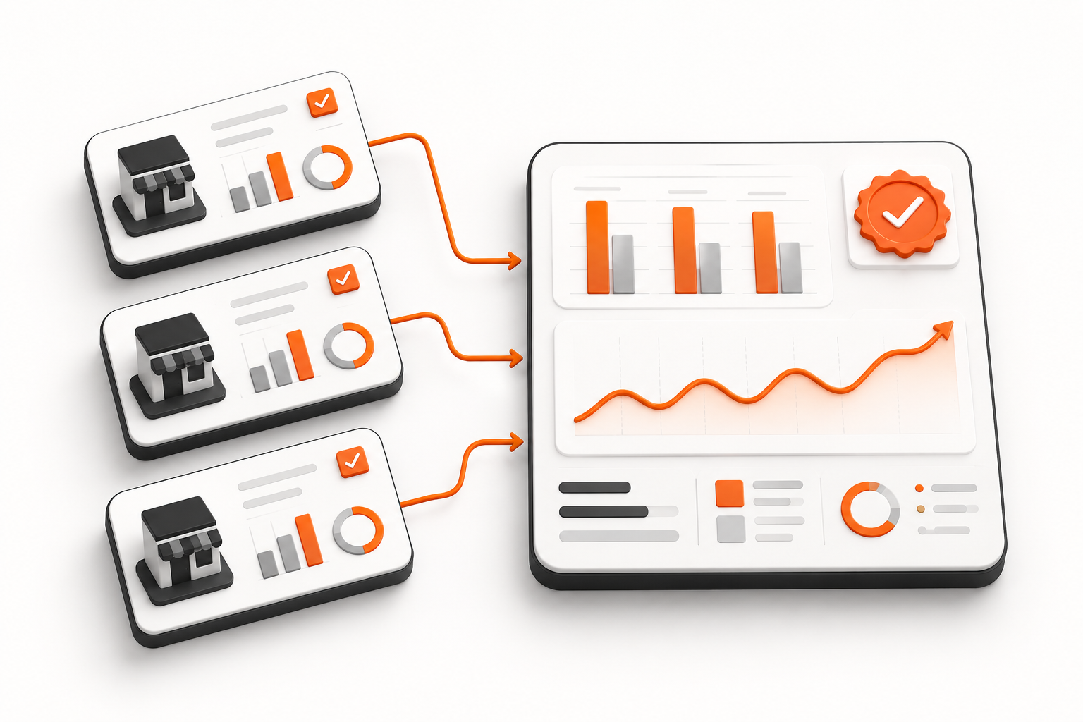 Franchise bookkeeping and multi-location financial report