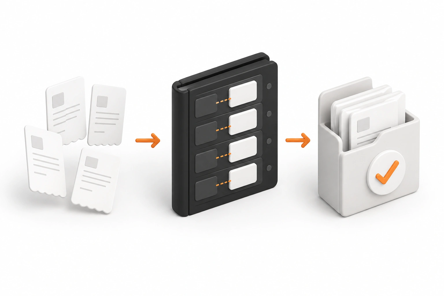 Receipt management workflow from collection to organisation