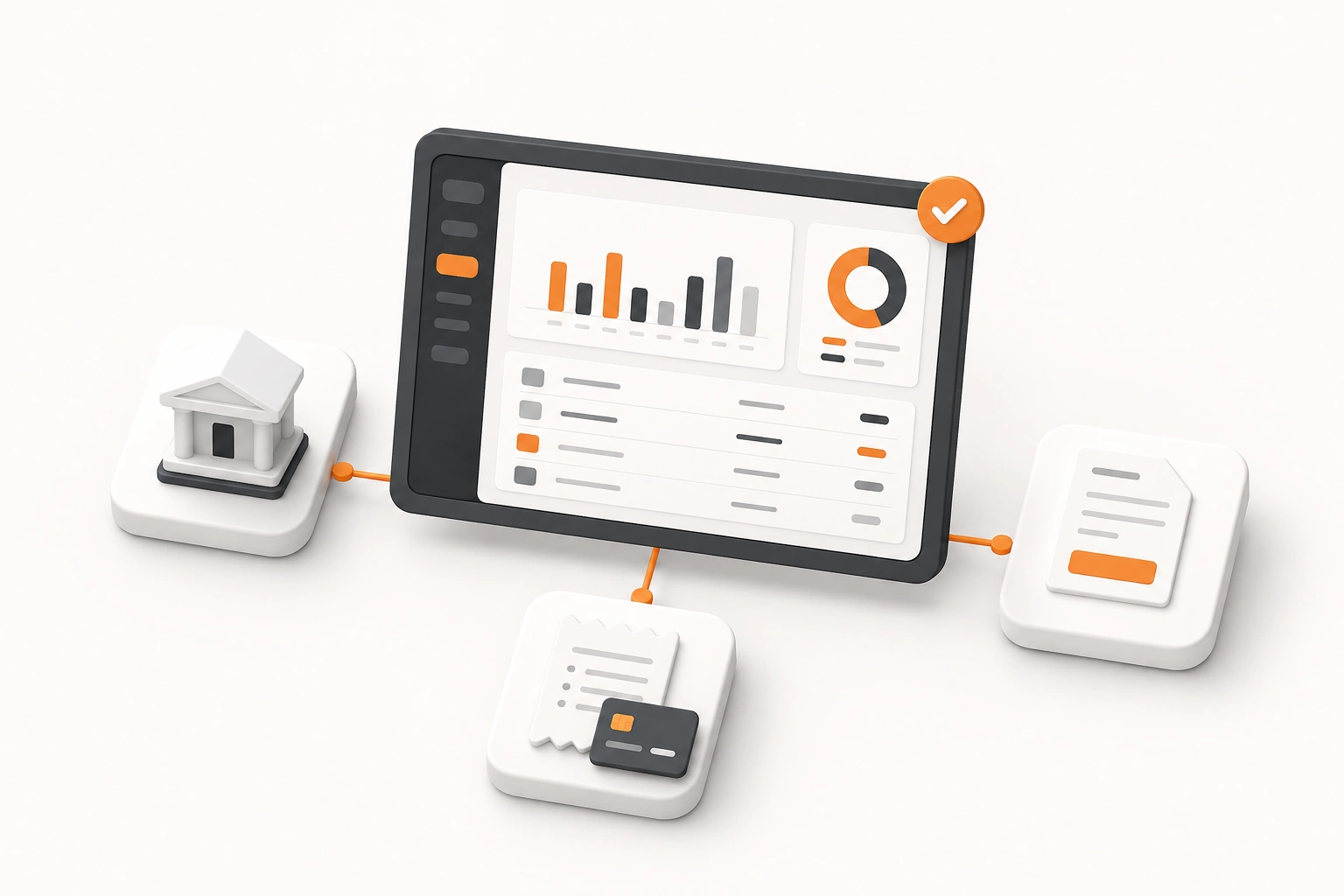 Freelancer bookkeeping financial snapshot illustration