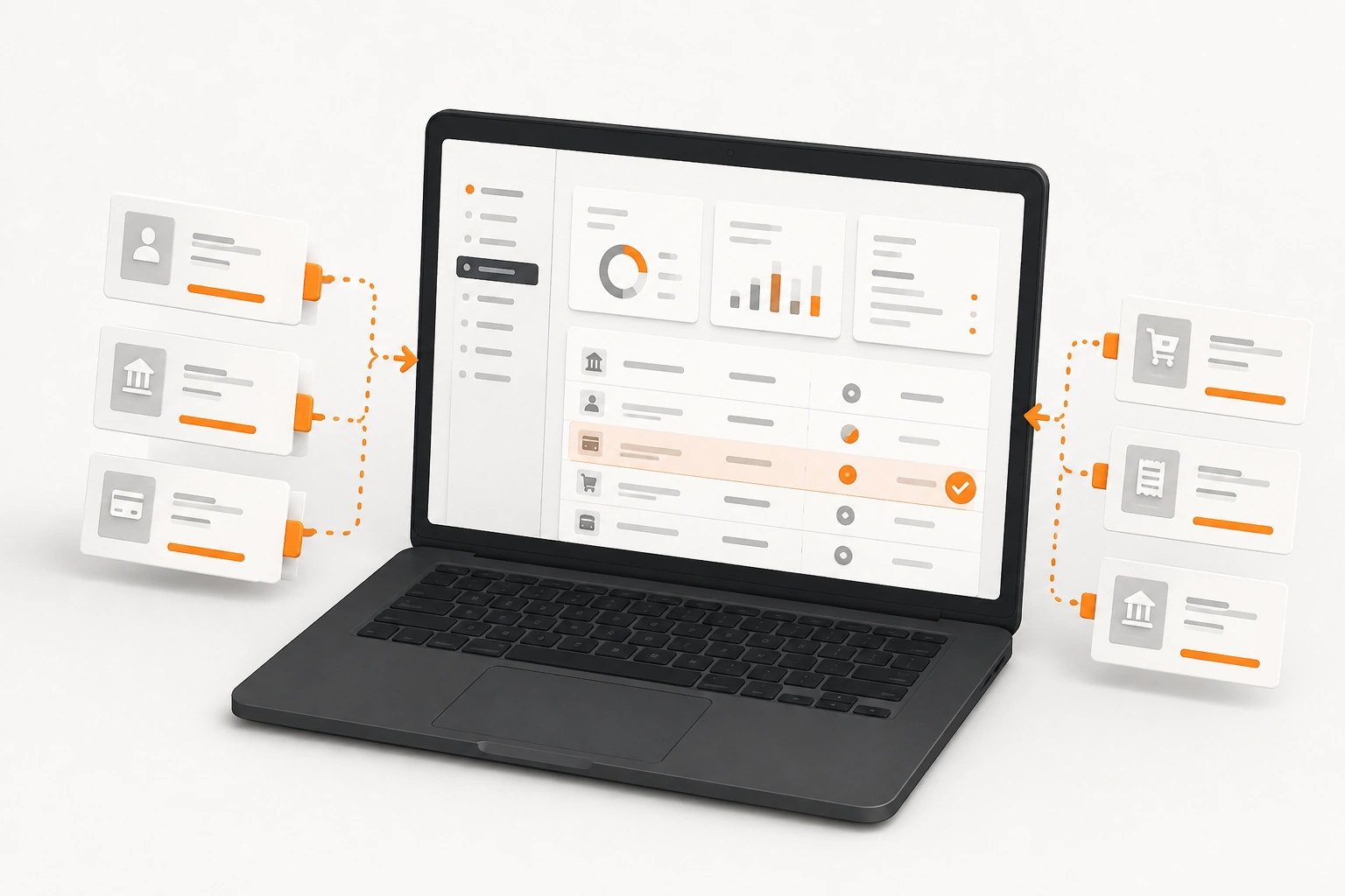 Cloud accounting bookkeeping services illustration