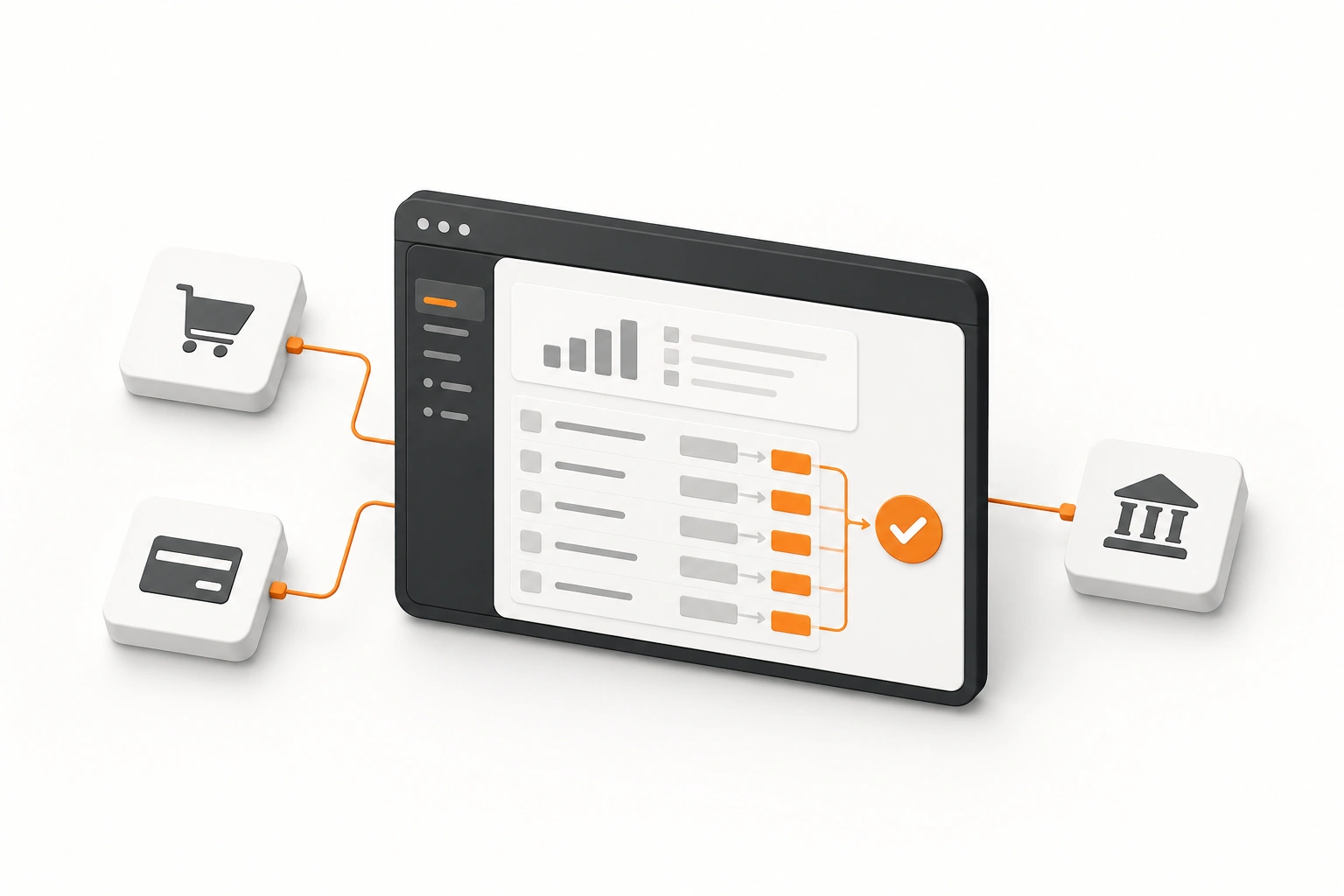 Sales tax bookkeeping software integration illustration